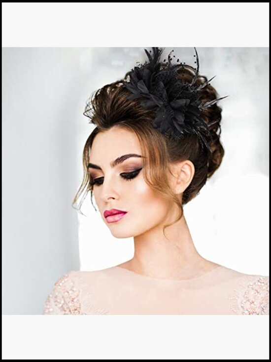 Vintage Feather Hair Band 1920s Flapper Headpiece Great Gatsby Masquerade Party main image 4